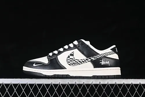 All categories Nk SB Dunk Series Nk SB Dunk Low High-end customized low-top sneakers Nike SB Dunk Low Stusi co-branded beige creative hook High-end customized low-top casual sneakers QW5836-029